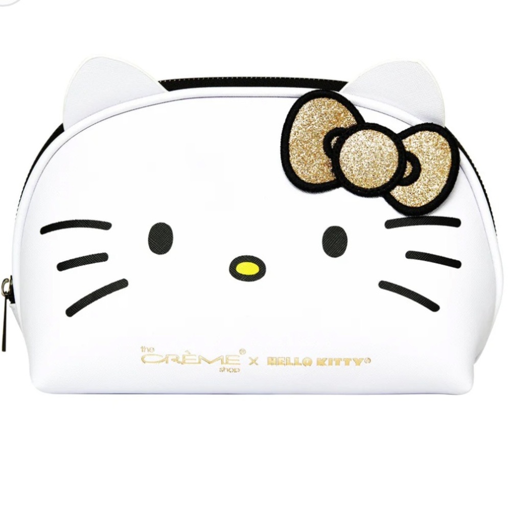 Hello Kitty collection Gold and White Hello Kitty Makeup Bag